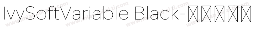 IvySoftVariable Black字体转换